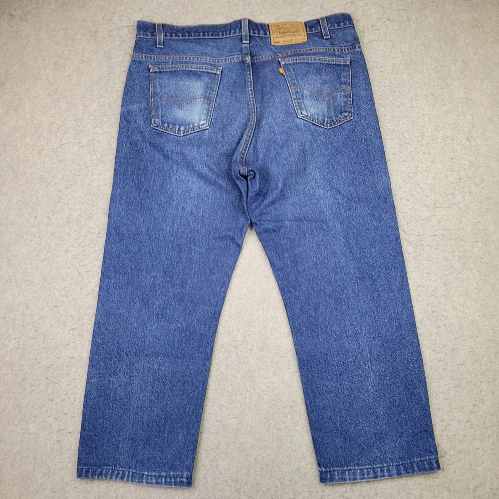 VTG 90s 1996 LEVI'S 505 Orange Tab Jeans Mens 40x30 Blue (Fits 40x26) USA Made